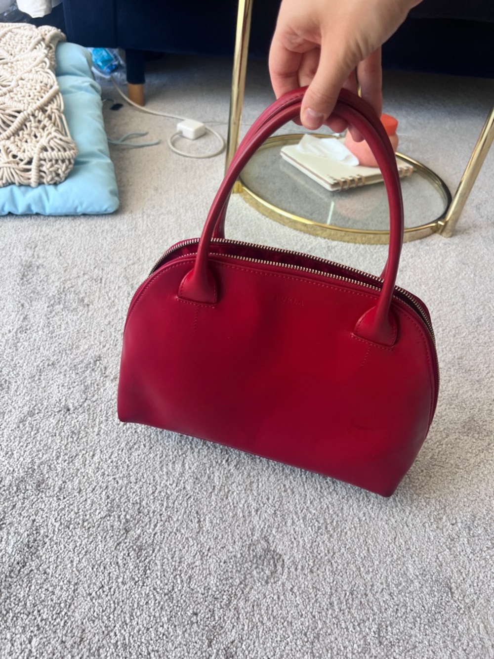Quick SALE! Furla Red Leather Handbag – Like New Condition ❤️ with dustbag - Picture 7 of 10